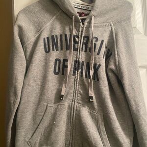 Victoria's Secret Pink Plaid Accent Hoodie